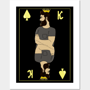 Playing black card King Posters and Art